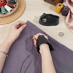 2Pcs 2 Styles Cowhide Adjustable Sewing Palm Rest&nbsp;DIY-NB0016-52