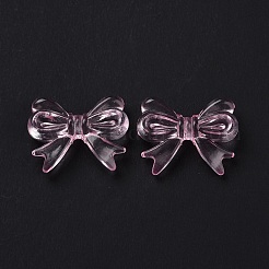 透明なアクリルビーズ  蝶結び  ラベンダーブラッシュ  14x18x4.5mm  穴：2mm  約917個/500g&nbsp;TACR-B002-04D