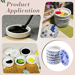 5Pcs Porcelain Brush Holder&nbsp;OFST-WH0816-009
