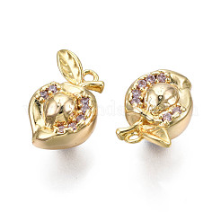 Brass Micro Pave Cubic Zirconia Pendants&nbsp;KK-N231-240