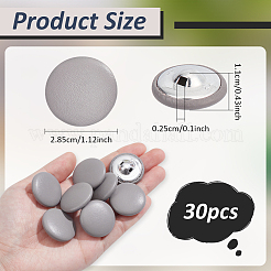 30Pcs Imitation Leather Snap Bottons&nbsp;BUTT-NB0001-90D