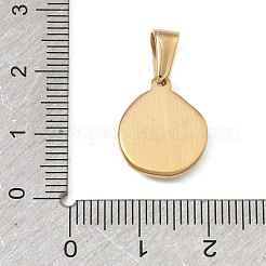 304ステンレスペンダント  ゴールドカラー  てんとう虫のチャームが付いたフラットラウンド  16x13.5x3mm  穴：6.5x3.5mm&nbsp;STAS-A140-04B-G