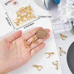 20Pcs Rack Plating Brass Pendant Pinch Bails&nbsp;KK-BBC0007-50