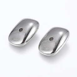 CCBプラスチックビーズ  長方形  プラチナ  23x16x8mm  穴：2.5mm&nbsp;LS-CCB-K003-21P