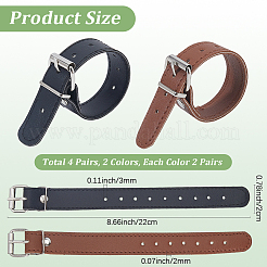 4 Pairs 2 Colors Imitation Leather Bicycle Basket Belt&nbsp;AJEW-CL0001-31