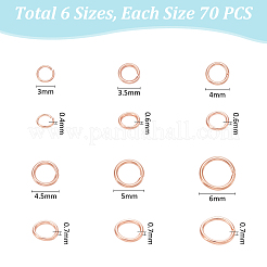 420Pcs 6 Styles 304 Stainless Steel Open Jump Rings&nbsp;STAS-UN0022-82