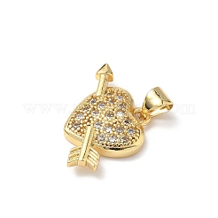 Brass Micro Pave Cubic Zirconia Pendants&nbsp;KK-Q068-13G