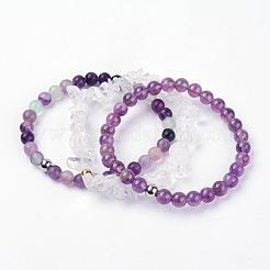 Natural Mixed Gemstone Stretch Bracelets&nbsp;BJEW-JB03365