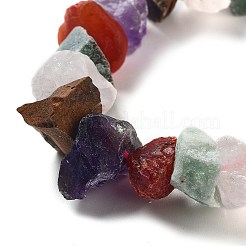 Raw Rough Natural Amethyst & Tiger Eye & Green Aventurine & Rose Quartz & Carnelian Beads Strands&nbsp;G-P528-A11-01