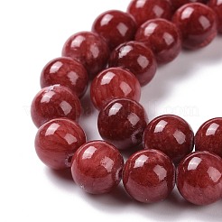 Dyed Natural Jade Beads Strands&nbsp;G-D434-6mm-08-1