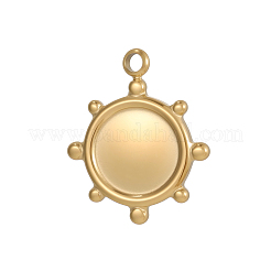 304 Stainless Steel Pendants Cabochon Setting&nbsp;STAS-OY009-60G