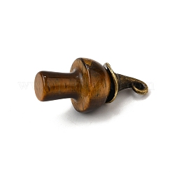 Natural Tiger Eye Mushroom Pendants&nbsp;G-D311-02AB-11