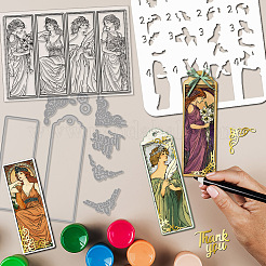 1Pc Angel Theme Bookmark Carbon Steel Cutting Dies Stencils&nbsp;DIY-GL0003-213