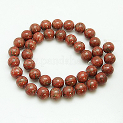 Natural Sesame Jasper/Kiwi Jasper Beads Strands&nbsp;X-G-G149-8mm-2