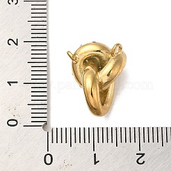 304ステンレスペンダント  クリスタルラインストーン付き  ツイストチャーム  14KGP本金メッキ  17x13x10.5mm  穴：1.5mm&nbsp;STAS-L022-275G