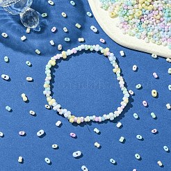 45g9色ガラスシードビーズ  ピーナッツ  ミックスカラー  3.5~4x2~2.5x2~2.3mm  穴：0.8mm  約5g /カラー&nbsp;SEED-YW0002-54B