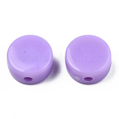 不透明なアクリルビーズ  フラットラウンド  ミックスカラー  10x5mm  穴：1.8mm  約1300個/500g&nbsp;X-SACR-N014-002