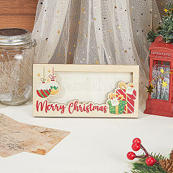 Christmas Theme Wooden Rectangle Money Holder&nbsp;AJEW-WH20006-282C