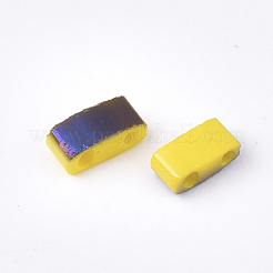 Electroplate Opaque Glass Seed Beads&nbsp;SEED-S023-18B-04E