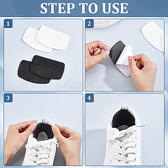 8 Pairs 2 Colors Polyester Self-Adhesive Heel Cushion Sets&nbsp;FIND-BC0014-52