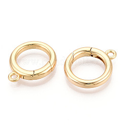 Brass Spring Gate Rings&nbsp;KK-T078-22G