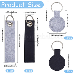 20Pcs 4 Styles Polyester Keychains&nbsp;KEYC-SP0001-63