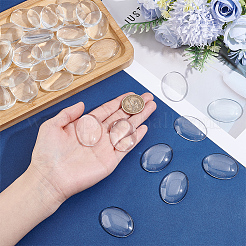 50Pcs Transparent Glass Cabochons&nbsp;GGLA-BBC0001-02