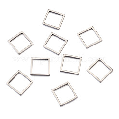 304ステンレススチールリンクリング  正方形  ステンレス鋼色  20x20x2mm&nbsp;STAS-TA0004-51
