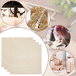 自己接着性 MDF ボード  フォトフレームアクセサリー  クラフトプロジェクト用  兆候  DIYプロジェクト  正方形  淡黄色  20x20x0.3cm&nbsp;TOOL-WH0136-86A