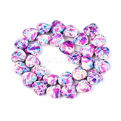 Spray Painted Synthetic Turquoise Beads Strands&nbsp;G-N352-28A-02