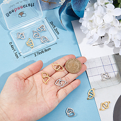 12Pcs 2 Colors 304 Stainless Steel Connector Charms&nbsp;STAS-BBC0002-20