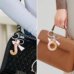 Resin & Acrylic & Faux Suede Tassel Keychain&nbsp;KEYC-YW00123-01
