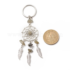 Natural Labradorite Keychain&nbsp;KEYC-JKC00346-04