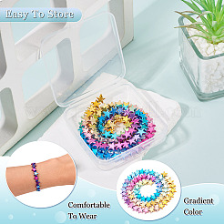 2 Strands Gradient Color Electroplated Synthetic Non-magnetic Hematite Beads Strands&nbsp;G-TA0002-82