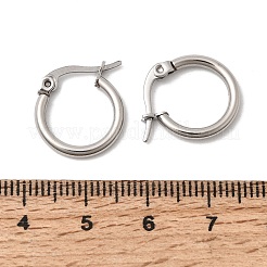 女性用304ステンレスフープピアス  ステンレス鋼色  16x2mm&nbsp;EJEW-K334-02P