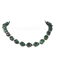 Two Tone Acrylic Twist Beaded Necklaces&nbsp;NJEW-JN05840-02
