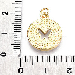 Brass Micro Pave Clear Cubic Zirconia Pendants&nbsp;KK-N268-72G