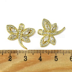 Eco-Friendly Brass Micro Pave Cubic Zirconia Pendants&nbsp;KK-A204-08G