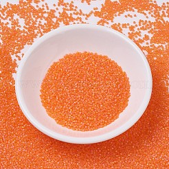 MIYUKIデリカビーズ小  シリンダー  日本製シードビーズ  15/0  （dbs0855)マット透明オレンジab  1.1x1.3mm  穴：0.7mm  約175000個/袋  50 G /袋&nbsp;SEED-X0054-DBS0855