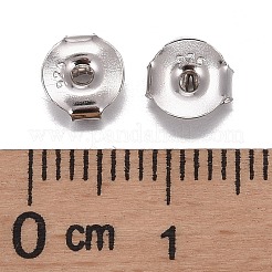 Anti-Tarnish Rhodium Plated 925 Sterling Silver Ear Nuts&nbsp;STER-K167-041P