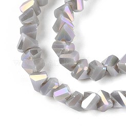 Electroplate Opaque Glass Beads Strands&nbsp;GLAA-N022-4mm-21