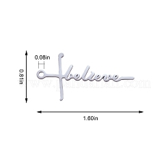 10Pcs Believe Cross Charm Pendant Cross Faith Charm Necklace Stainless Steel Pendant for Christian Religious Jewelry Gifts Making&nbsp;JX518A