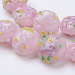Handmade Bumpy Lampwork Beads Strands&nbsp;LAMP-K027-06D