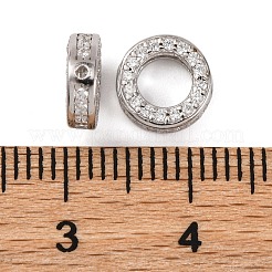 925 Sterling Silver Micro Pave Clear Cubic Zirconia Bead Frames&nbsp;STER-P061-01A-P