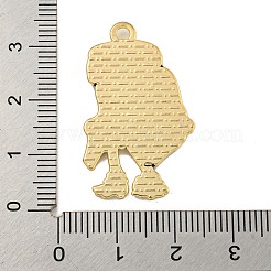 ハロウィンアロイエナメルペンダント  ゴールドカラー  スケルトンチャーム  ブラック  33x20x1.8mm  穴：1.9mm&nbsp;ENAM-H045-01G-04