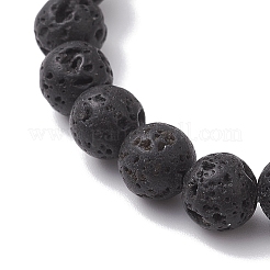 Round Natural Mixed Gemstone & Non-Magnetic Synthetic Hematite Beads Stretch Bracelets for Women&nbsp;BJEW-JB12759