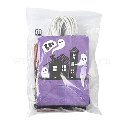 24Pcs 6 Styles Halloween Theme Kraft Paper Gift Bags with Handles&nbsp;CARB-FS0001-09