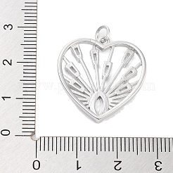 Rack Plating Brass Clear Cubic Zirconia Pendants&nbsp;KK-M293-15P