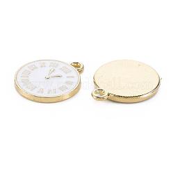 Clock Alloy Enamel Pendants&nbsp;ENAM-Q033-11D