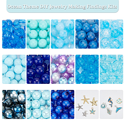Ocean Theme DIY Jewelry Making Findings Kits&nbsp;DIY-PH0013-52